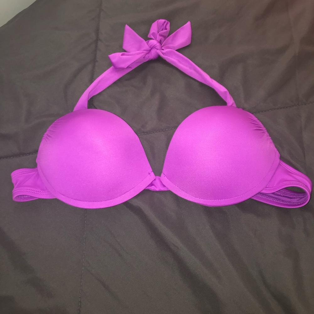 Purple Halter Bathing Suit Top